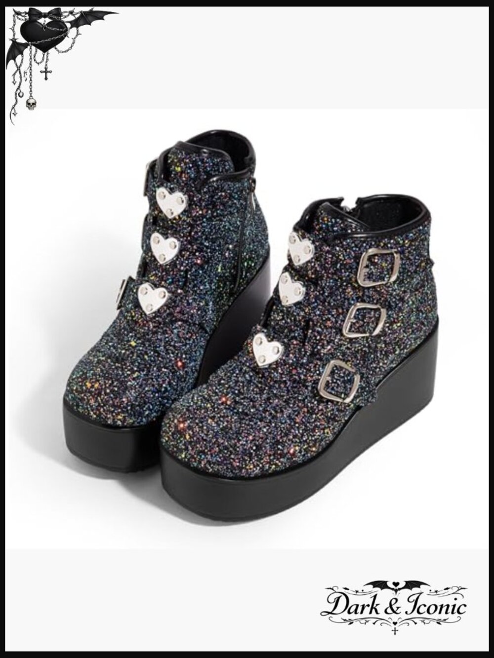 Platform Wedge Ankle Boots Chunky Sole Lace Up Winter Booties - Picture 4 of 7
